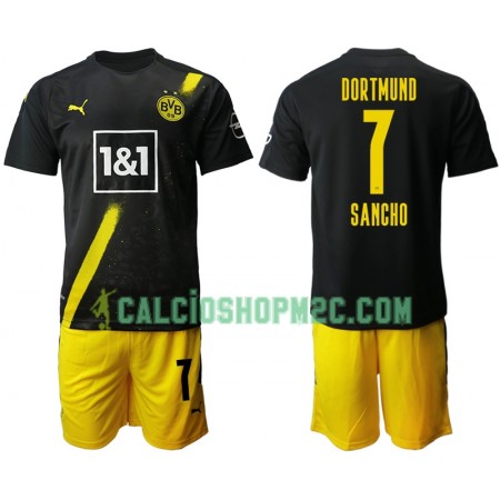 Borussia Dortmund Jadon Sancho 7 Bambino Maglia Trasferta 2020/2021 Manica Corta (+ Pantaloncini)